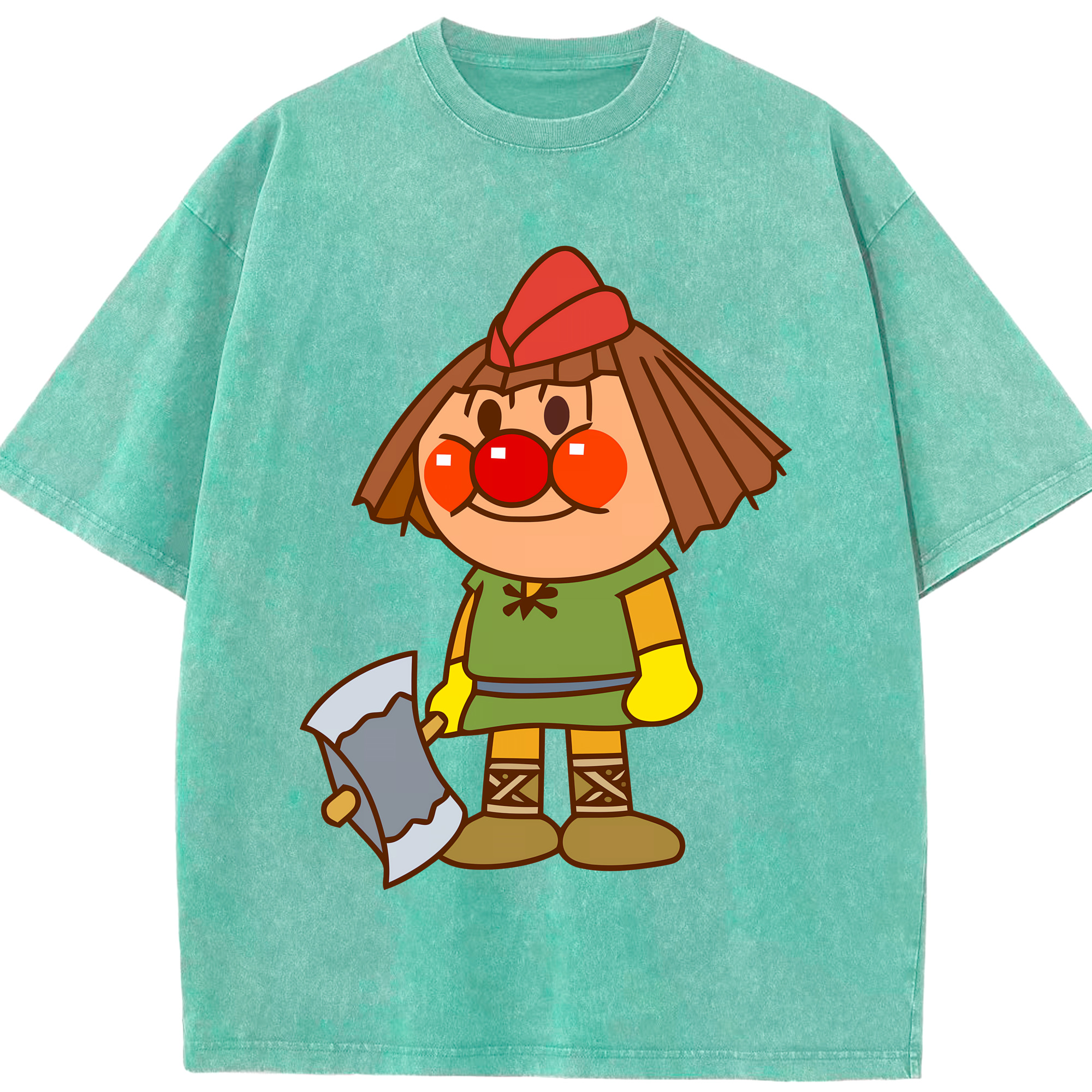 （画像用） アンパンマン Anpanman 綿100% ヴィンテージ風 半袖Tシャツ（フロントプリント）